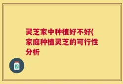 灵芝家中种植好不好(家庭种植灵芝的可行性分析