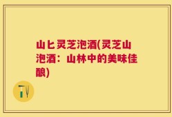 山匕灵芝泡酒(灵芝山泡酒：山林中的美味佳酿)