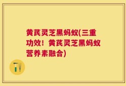 黄芪灵芝黑蚂蚁(三重功效！黄芪灵芝黑蚂蚁营养素融合)