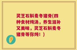 灵芝石斛麦冬猪骨(四种食材炖汤，养生滋补又美味，灵芝石斛麦冬猪骨等你炖！)