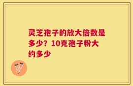 灵芝孢子的放大倍数是多少？10克孢子粉大约多少
