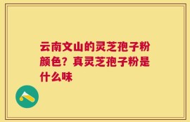 云南文山的灵芝孢子粉颜色？真灵芝孢子粉是什么味