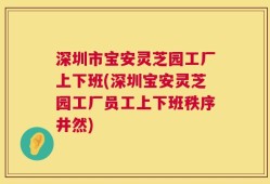 深圳市宝安灵芝园工厂上下班(深圳宝安灵芝园工厂员工上下班秩序井然)
