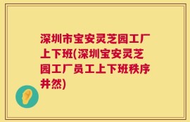 深圳市宝安灵芝园工厂上下班(深圳宝安灵芝园工厂员工上下班秩序井然)