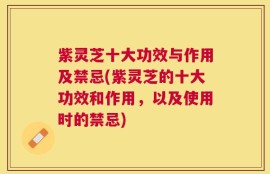 紫灵芝十大功效与作用及禁忌(紫灵芝的十大功效和作用，以及使用时的禁忌)