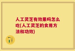 人工灵芝有效果吗怎么吃(人工灵芝的食用方法和功效)