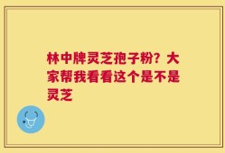 林中牌灵芝孢子粉？大家帮我看看这个是不是灵芝