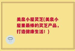 美泉小屋灵芝(美泉小屋里最棒的灵芝产品，打造健康生活！)