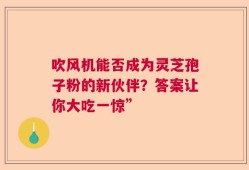 吹风机能否成为灵芝孢子粉的新伙伴？答案让你大吃一惊”