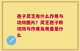 孢子灵芝有什么作用与功效图片？灵芝孢子粉功效与作用及用量是什么