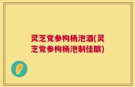 灵芝党参枸杨泡酒(灵芝党参枸杨泡制佳酿)