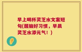 早上喝杯灵芝水文案短句(醒脑好习惯，早晨灵芝水添元气！)