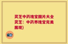 灵芝中药瑰宝图片大全灵芝：中药界瑰宝完美展现)