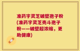 准药字灵芝破壁孢子粉(准药字灵芝壳斗孢子粉——破壁超浓缩，更助健康)