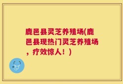 鹿邑县灵芝养殖场(鹿邑县现热门灵芝养殖场，疗效惊人！)