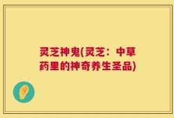 灵芝神鬼(灵芝：中草药里的神奇养生圣品)