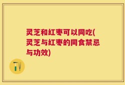 灵芝和红枣可以同吃(灵芝与红枣的同食禁忌与功效)