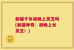 新疆千年胡杨上灵芝吗(新疆神奇：胡杨上长灵芝！)