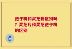孢子粉和灵芝粉区别吗？灵芝片和灵芝孢子粉的区别