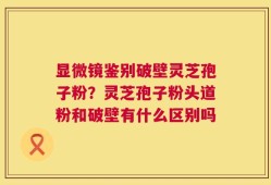 显微镜鉴别破壁灵芝孢子粉？灵芝孢子粉头道粉和破壁有什么区别吗
