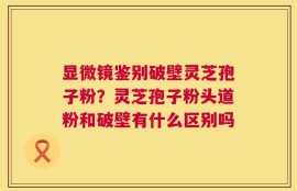 显微镜鉴别破壁灵芝孢子粉？灵芝孢子粉头道粉和破壁有什么区别吗