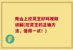 俺山上挖灵芝好吗视频讲解(挖灵芝的正确方法，值得一试！)
