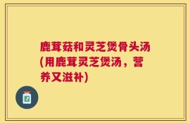 鹿茸菇和灵芝煲骨头汤(用鹿茸灵芝煲汤，营养又滋补)