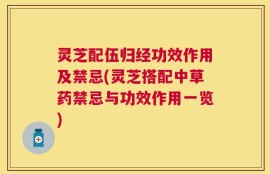 灵芝配伍归经功效作用及禁忌(灵芝搭配中草药禁忌与功效作用一览)