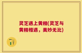 灵芝遇上黄精(灵芝与黄精相遇，美妙无比)