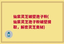 仙宸灵芝破壁孢子粉(仙宸灵芝孢子粉破壁提取，解密灵芝奥秘)