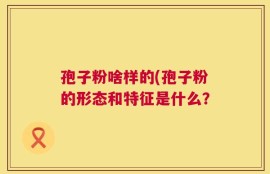 孢子粉啥样的(孢子粉的形态和特征是什么？