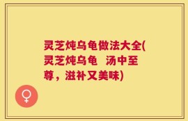 灵芝炖乌龟做法大全(灵芝炖乌龟  汤中至尊，滋补又美味)
