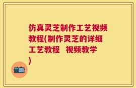 仿真灵芝制作工艺视频教程(制作灵芝的详细工艺教程  视频教学)