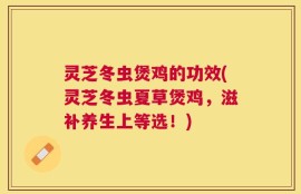 灵芝冬虫煲鸡的功效(灵芝冬虫夏草煲鸡，滋补养生上等选！)