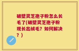 破壁灵芝孢子粉怎么长毛了(破壁灵芝孢子粉现长出绒毛？如何解决？)