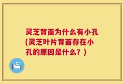 灵芝背面为什么有小孔(灵芝叶片背面存在小孔的原因是什么？)