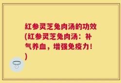 红参灵芝兔肉汤的功效(红参灵芝兔肉汤：补气养血，增强免疫力！)