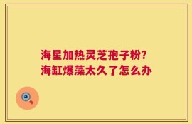 海星加热灵芝孢子粉？海缸爆藻太久了怎么办