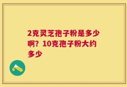 2克灵芝孢子粉是多少啊？10克孢子粉大约多少