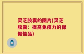 灵芝胶囊的图片(灵芝胶囊：提高免疫力的保健佳品)
