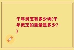千年灵芝有多少块(千年灵芝的重量是多少？)