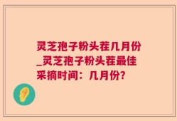灵芝孢子粉头茬几月份_灵芝孢子粉头茬最佳采摘时间：几月份？