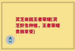 灵芝田园王者荣耀(灵芝野生种植，王者荣耀贵族享受)
