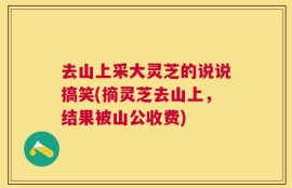 去山上采大灵芝的说说搞笑(摘灵芝去山上，结果被山公收费)