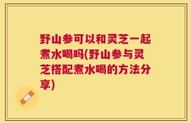 野山参可以和灵芝一起煮水喝吗(野山参与灵芝搭配煮水喝的方法分享)