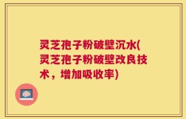 灵芝孢子粉破壁沉水(灵芝孢子粉破壁改良技术，增加吸收率)