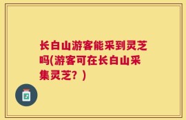 长白山游客能采到灵芝吗(游客可在长白山采集灵芝？)