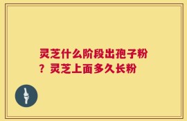 灵芝什么阶段出孢子粉？灵芝上面多久长粉