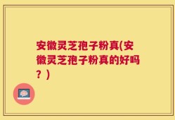 安徽灵芝孢子粉真(安徽灵芝孢子粉真的好吗？)