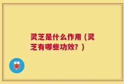 灵芝是什么作用 (灵芝有哪些功效？)